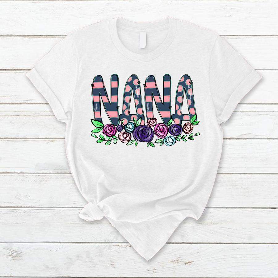 PERSONALIZED NANA FLOWER ART SHIRT