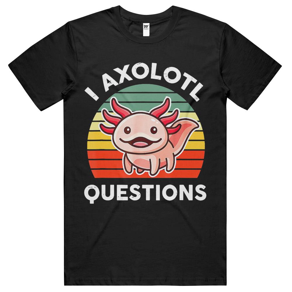 I Axolotl Questions Shirt Kids Funny Cute Retro Axolotl T Shirts