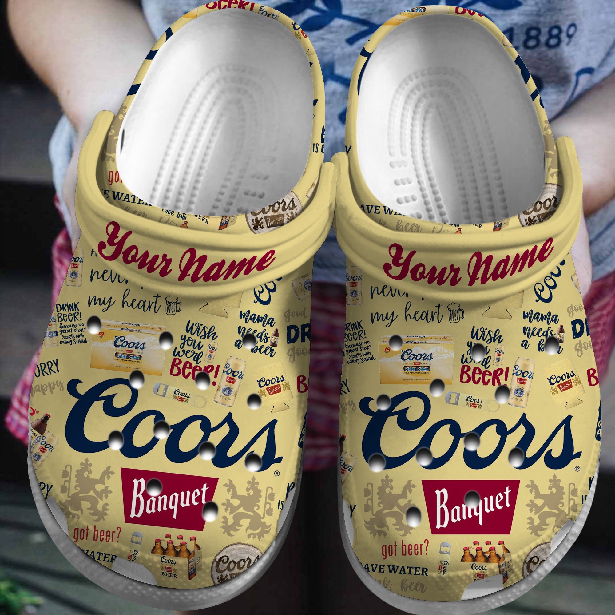 Coors Beer Crocs Crocband Clogs Shoes Comfortable For Men Women and Kids