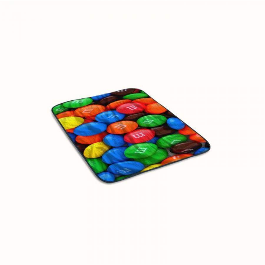 Chocolate Candy M and M Fleece Blanket