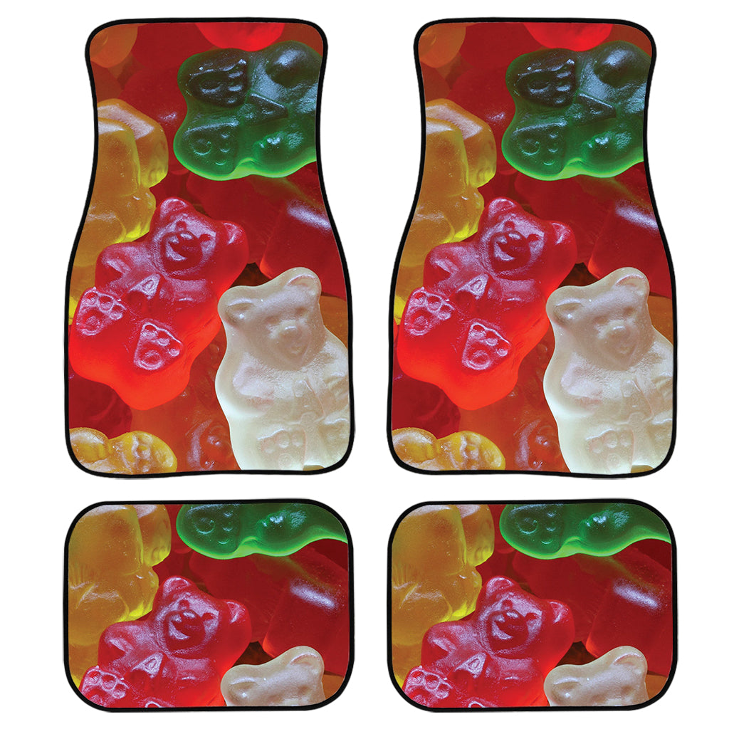 Sweet Gummy Bear Print Front And Back Car Floor Mats, Front Car Mat