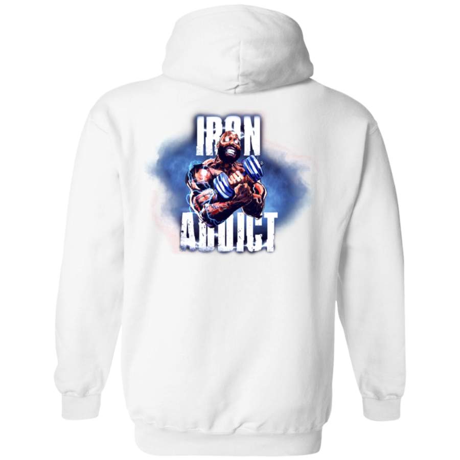 C T Fletcher Iron addict Back print Pullover Hoodie