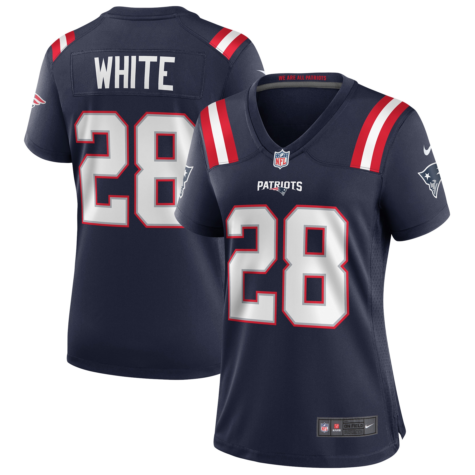 James White New England Patriots Women's Game Jersey – Navy