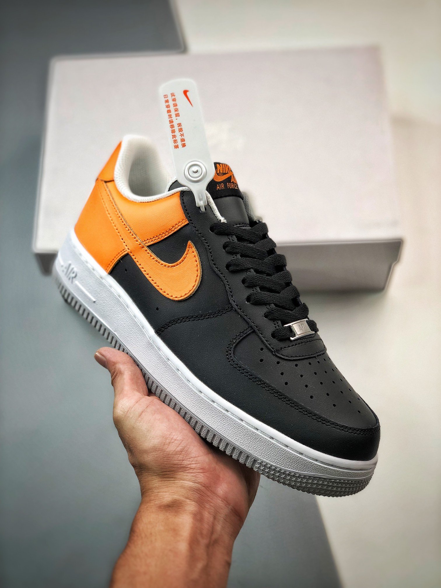 Nike Air Force 1 Low Black Laser Orange FB7162-081 5340351