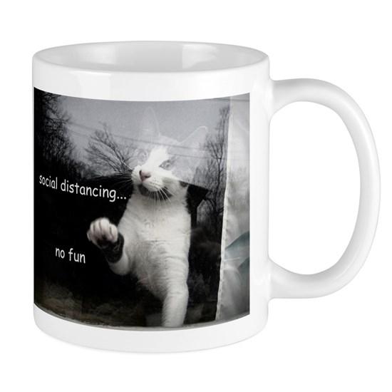 Social Distancing Kitten Mug