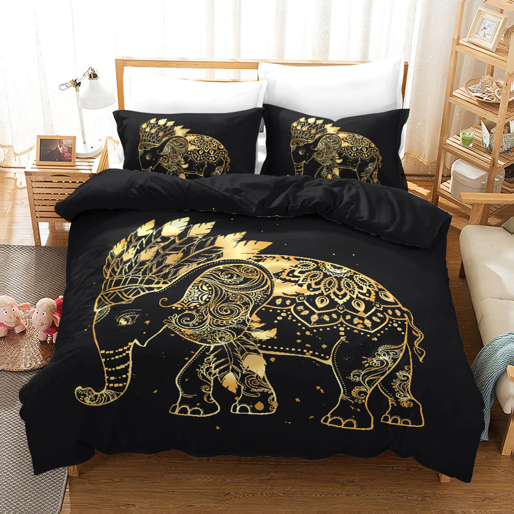 3D Bohemian Elephant Quilt Cover Set Bedding Set Pillowcases 98