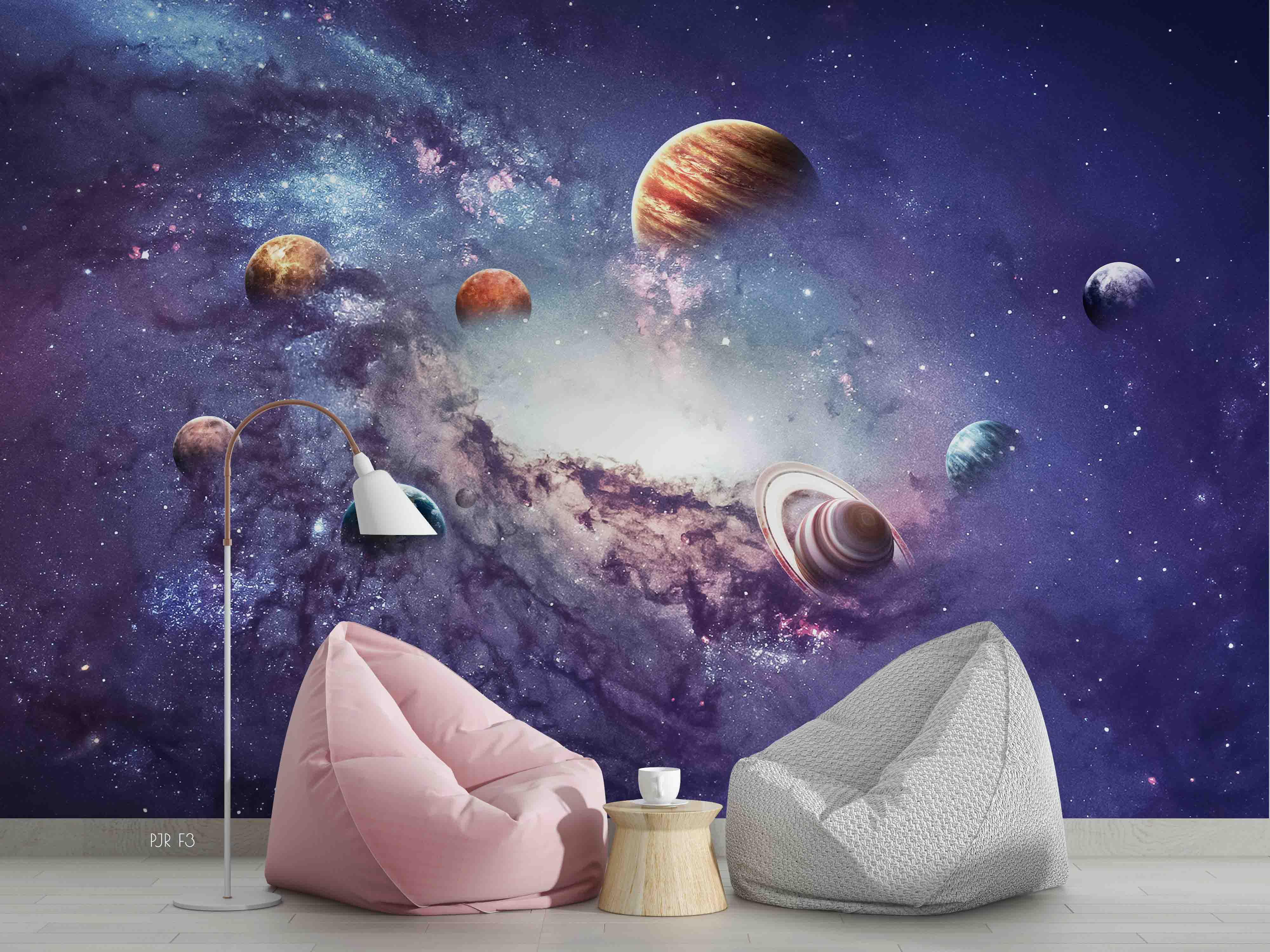 3D Space Star Nebula Saturn Jupiter Planet Wall Mural Wallpaper Lxl