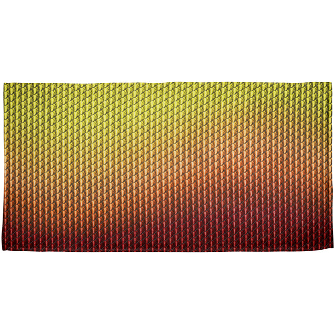 Halloween Red Fire Dragon Scales Costume All Over Beach Towel