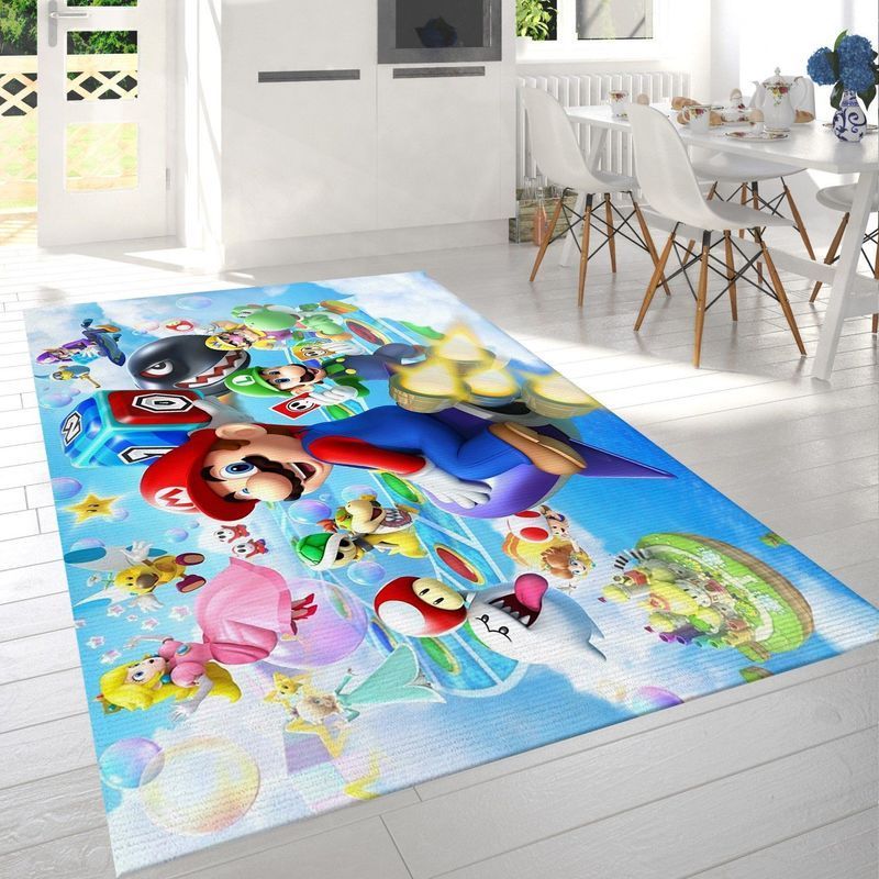 Super Mario 47 Area Rug Living Room And Bed Room Rug Gift Us Decor