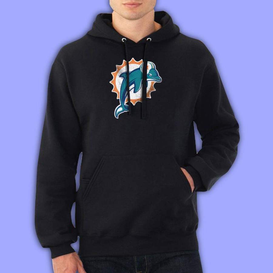 Miami Dolphins American Football Logo Men’S Hoodie