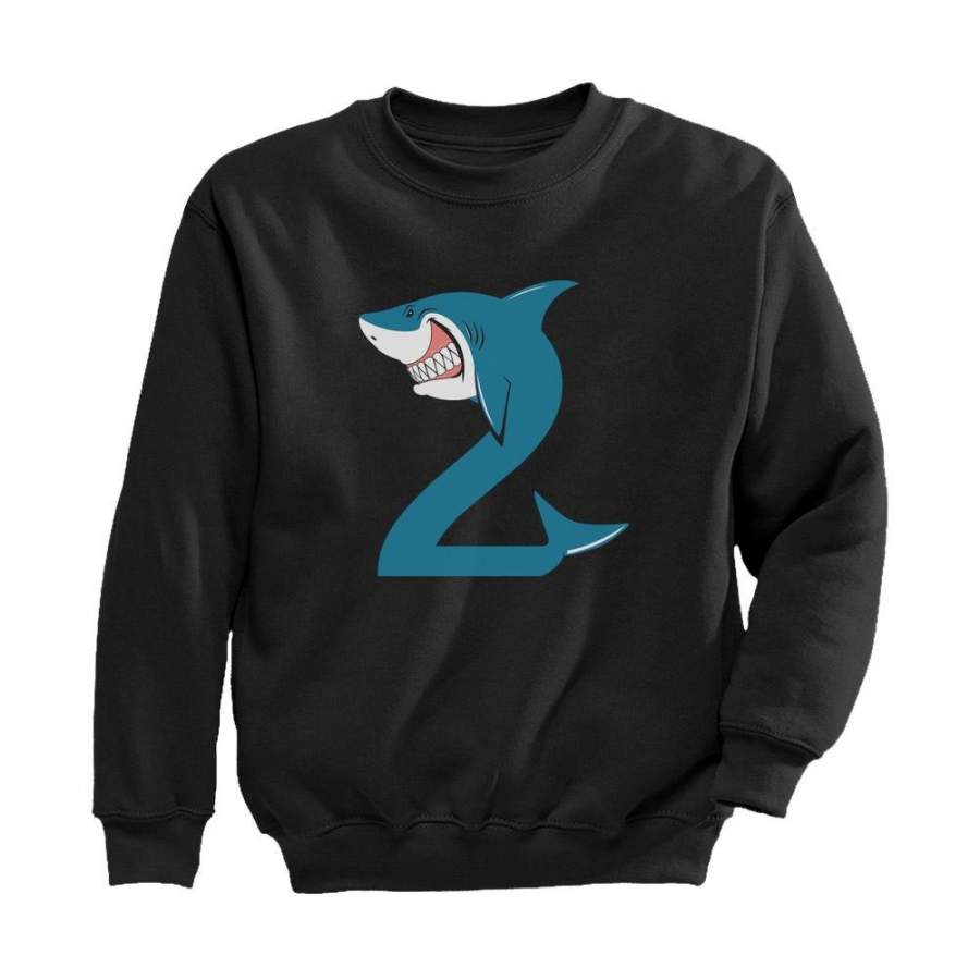 2nd Birthday Shark Two Year Old Toddler/Kids Sweatshirt