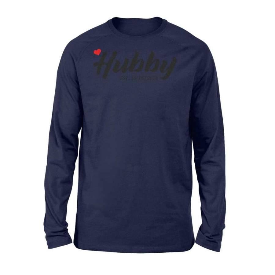 Hubby EST 2014 Anniversary Couples Matching Shirt For Husband – Standard Long Sleeve