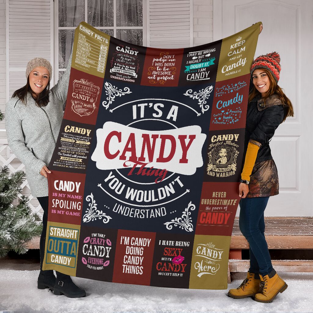 Candy Premium Fleece Blanket, Sherpa Blanket, Custom Blankets, Blanket Sofa Bed