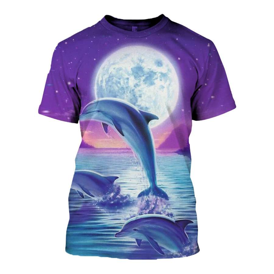 3D All Over Printed Dolphin T Shirt Hoodie 12131