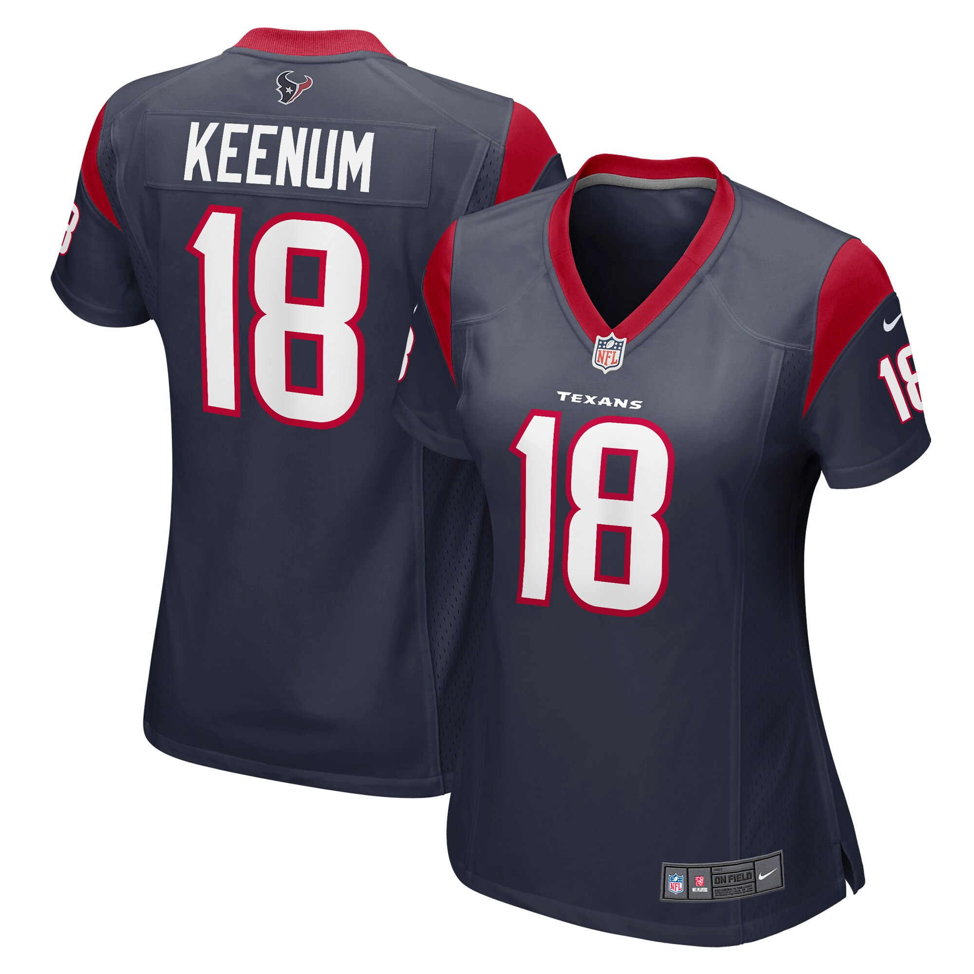 Women’s Houston Texans Case Keenum Navy Team Game Jersey