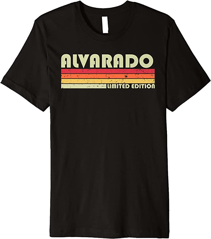 ALVARADO Surname Funny Retro Vintage 80s Birthday Reunion Premium T-Shirt