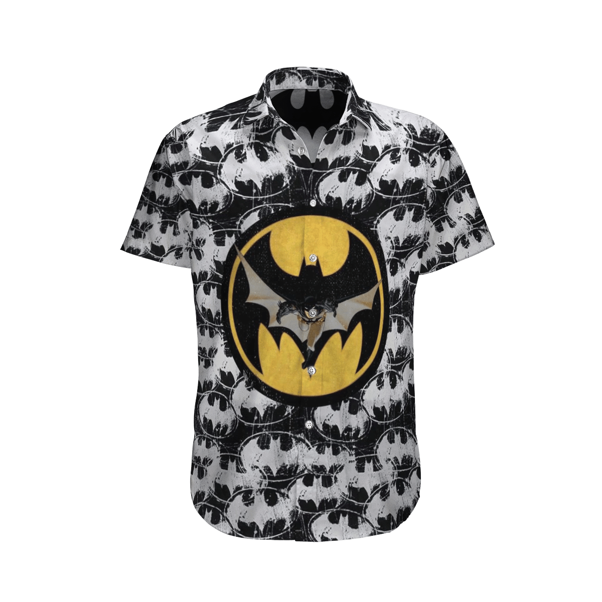 Batman Logo  For Man And Woman Print Short Sleeve Hawaiian Shirt Y97