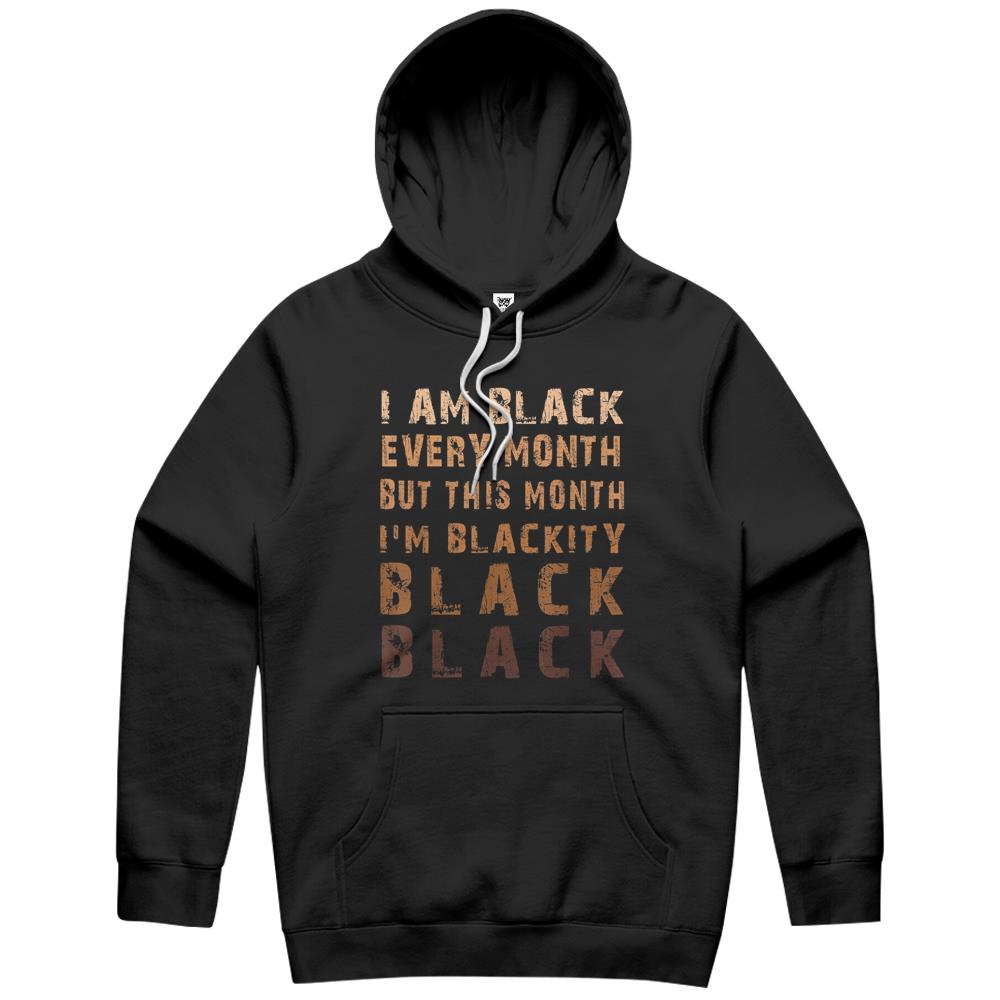 Vintage Melanin Blackity Black Every Month Black History Hoodie