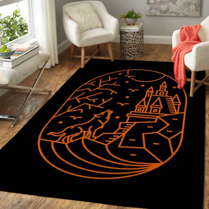 Wolf on Halloween – Animals Area Rug Carpet