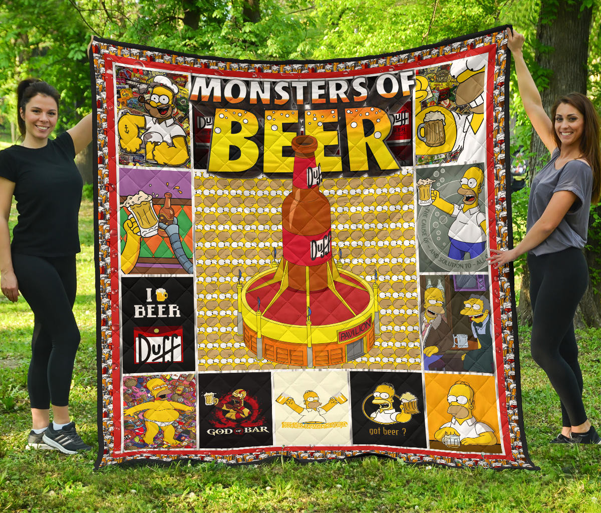 Drinking Beer Simpson Premium Quilt Blanket Hobby Home Decor Custom For Fans Nt032401