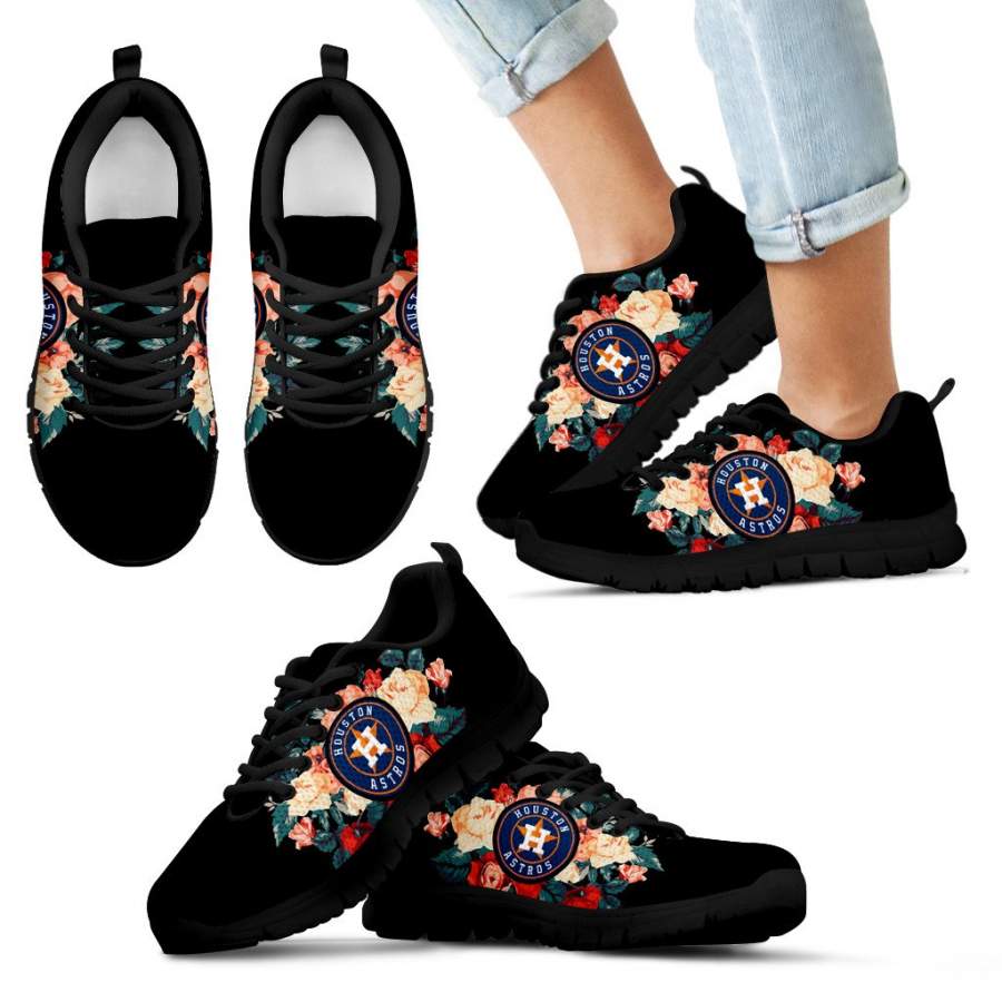 Gorgeous Flowers Background Insert Pretty Logo Houston Astros Sneakers