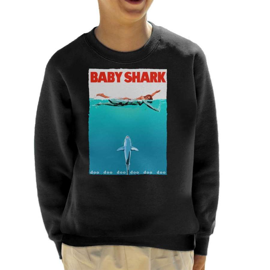 Baby Shark Jaws Parody Kid’s Sweatshirt