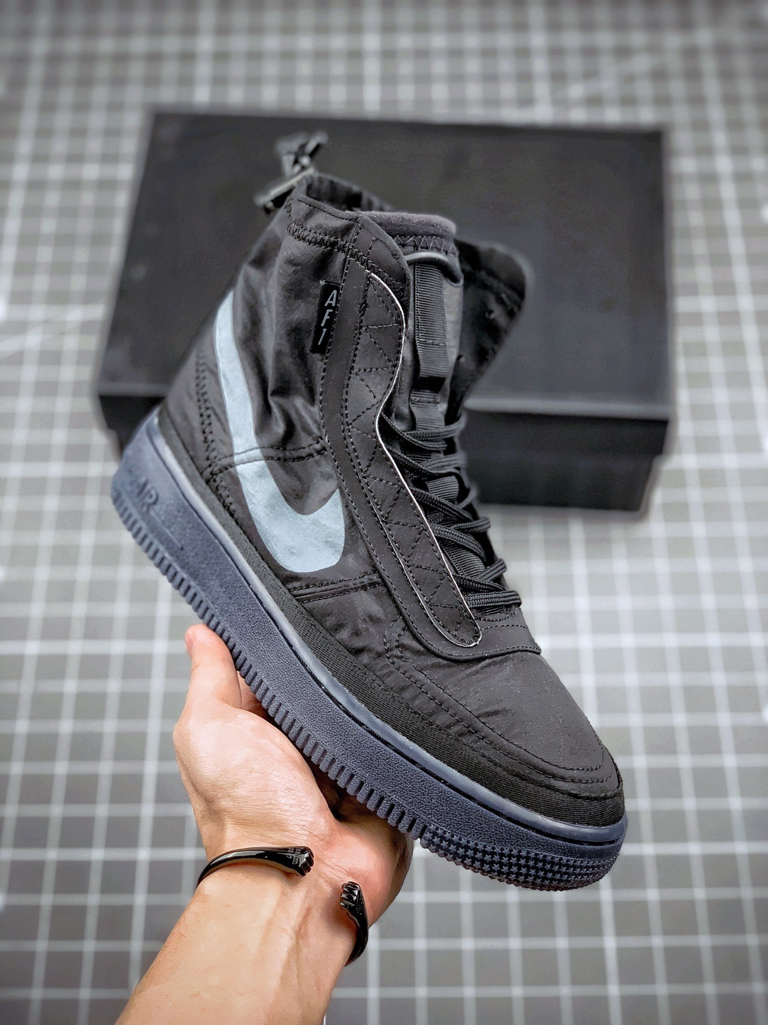 Nike Air Force 1 High Shell BlackGrey BQ6096-001 5340579