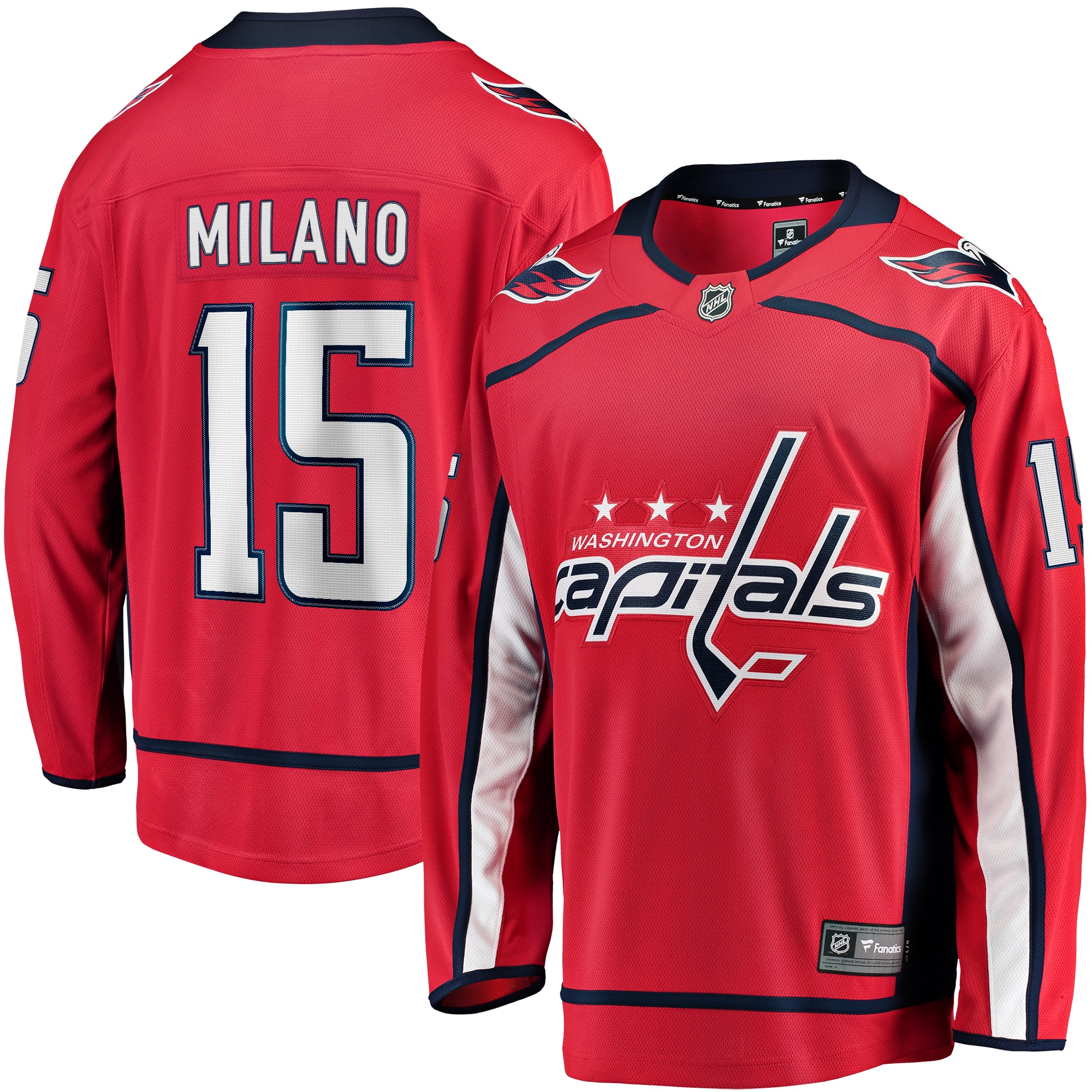 Men's Washington Capitals Sonny Milano Red Home Breakaway Jersey