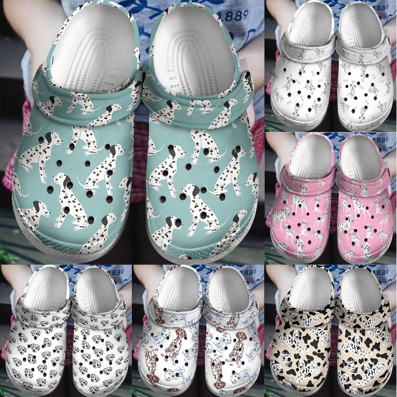 Dalmatian Personalize Clog, Custom Name, Text, Fashion Style For Women, Men, Kid, Print 3D Dalmatian Collection