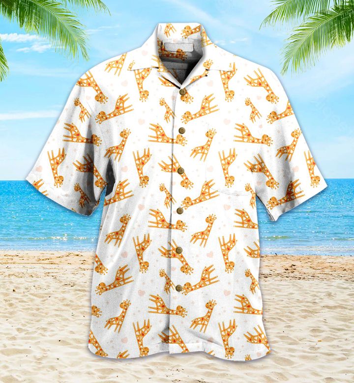 Giraffe White Hawaii Shirt Ha105876