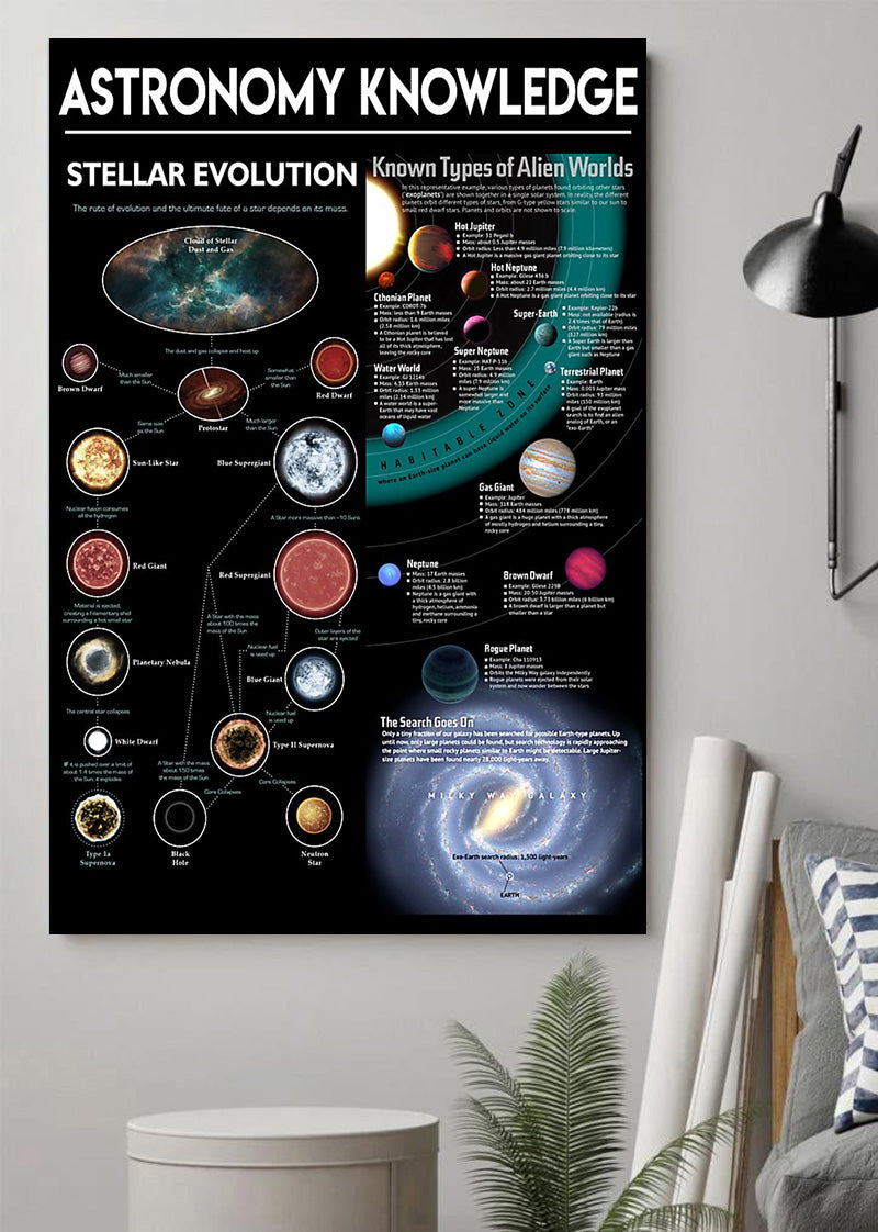 Astronomy Knowledge Vertical Poster