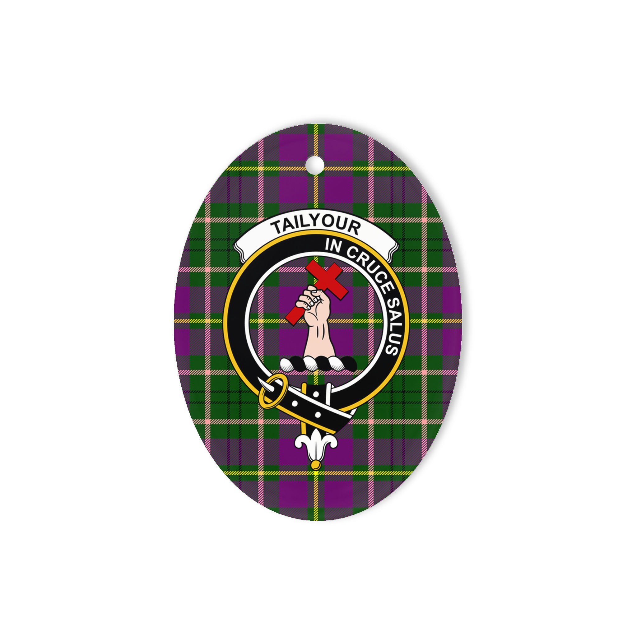 Tailyour Scottish Clan Plaid Ornament Gift. Christmas Tree Ornament Tailyour Clan Tartan Ornament Great Christmas Ornaments Gift Oval Ornament