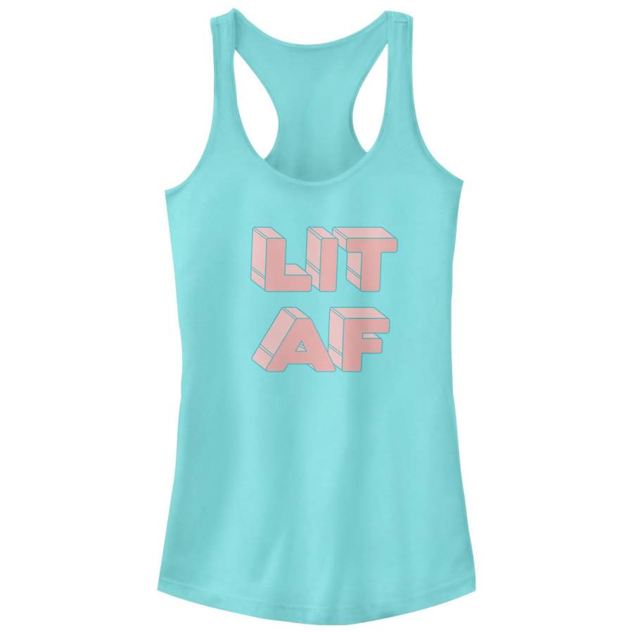 CHIN UP Junior’s LIT AF  Racerback Tank