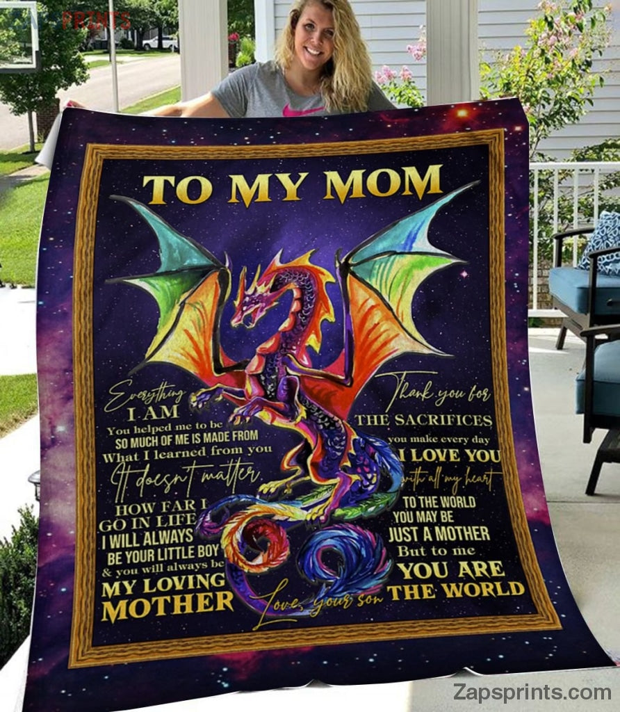 Gift For Mom – To My Mom – Dragon – My Loving Mom – Blanket