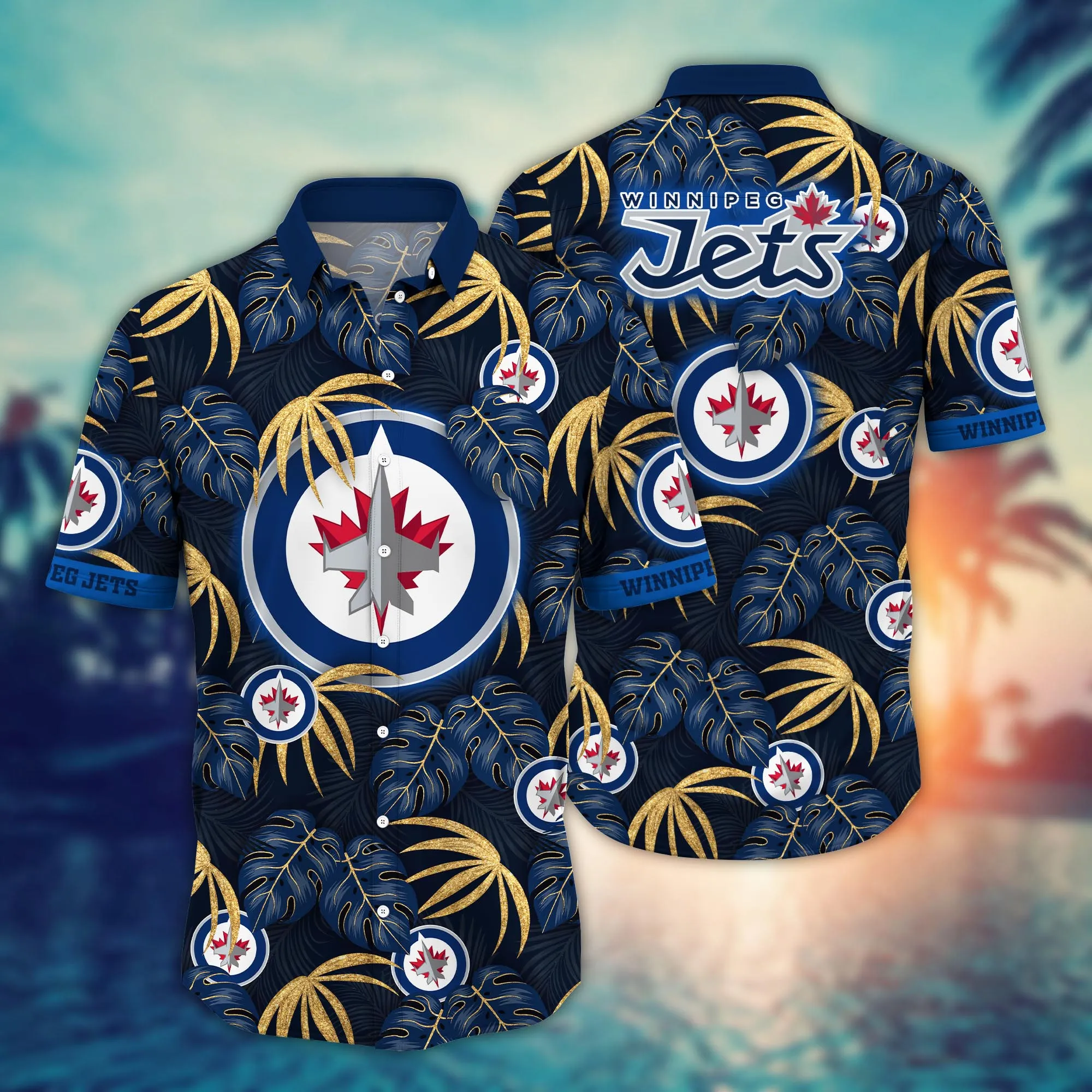 Winnipeg Jets Nhl Hawaiian Shirt Travel Aloha Shirt