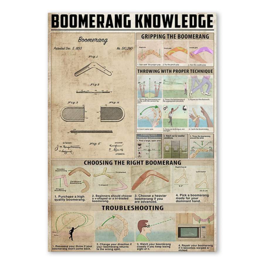 Boomerang Knowledge Trending Gift For People Poster