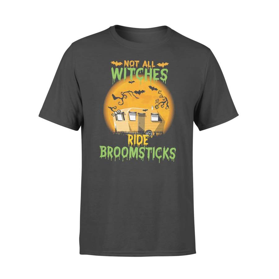 Camping Not All Witches Ride Broomsticks Halloween Moon T-shirt