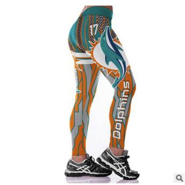 Miami Dolphins 3D Printed High Waist Leggings