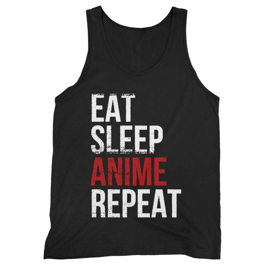 Eat Sleep Anime Repeat Man’s Tank Top