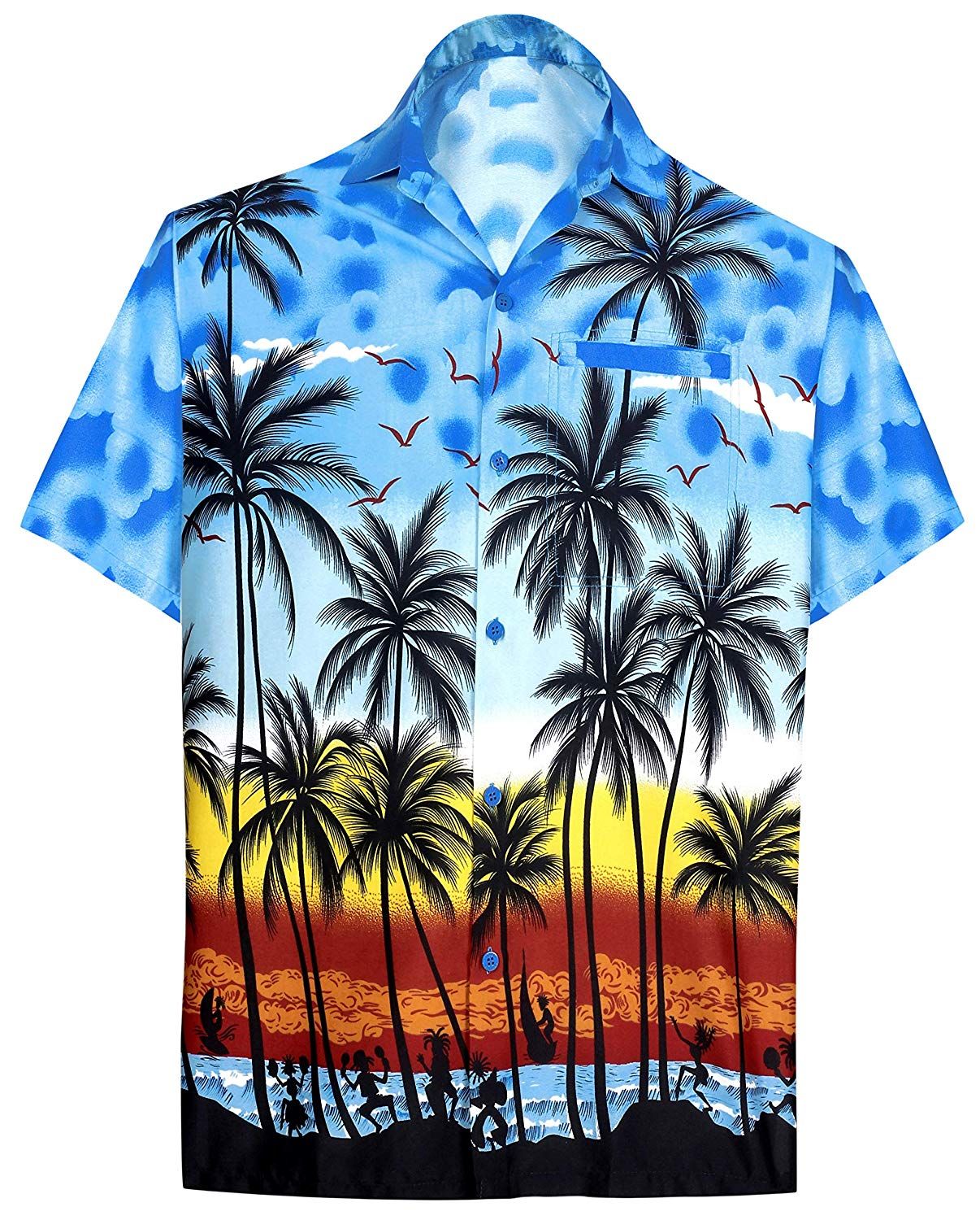 Palm Tree Blue High Quality Hawaii Shirt Ha43596