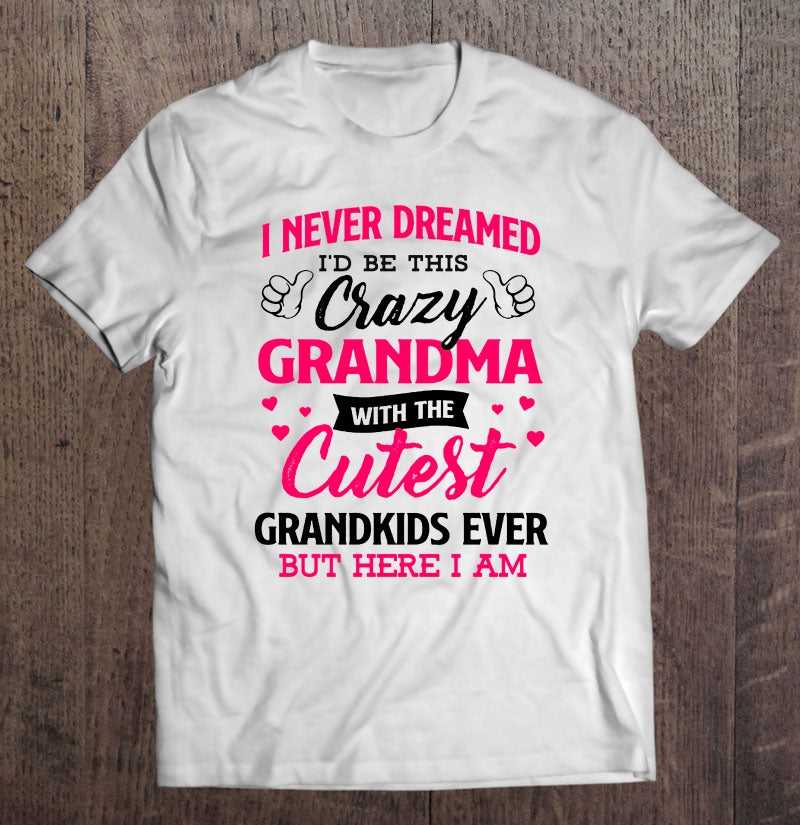 I Never Dreamed I’d Be This Crazy Grandma With The Cutest Grandkids Gift Standard/Premium T-Shirt