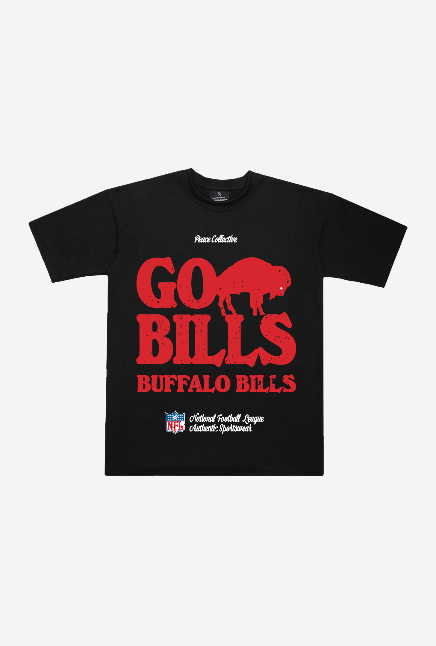 Buffalo Bills Vintage Ad Heavyweight T-Shirt – Black