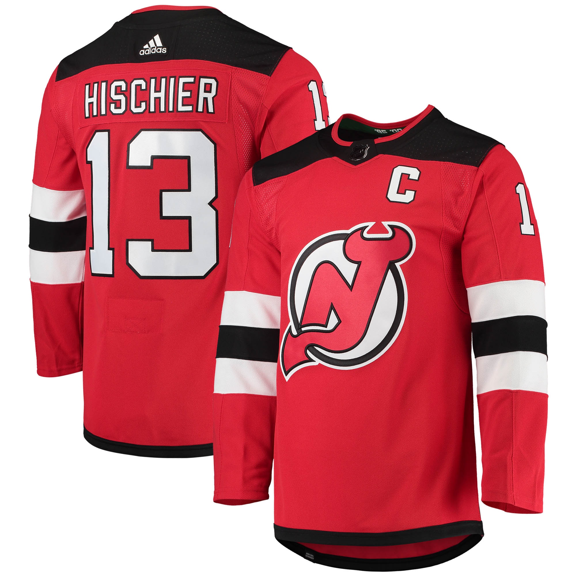 Nico Hischier New Jersey Devils Home Primegreen Authentic Player Jersey – Red