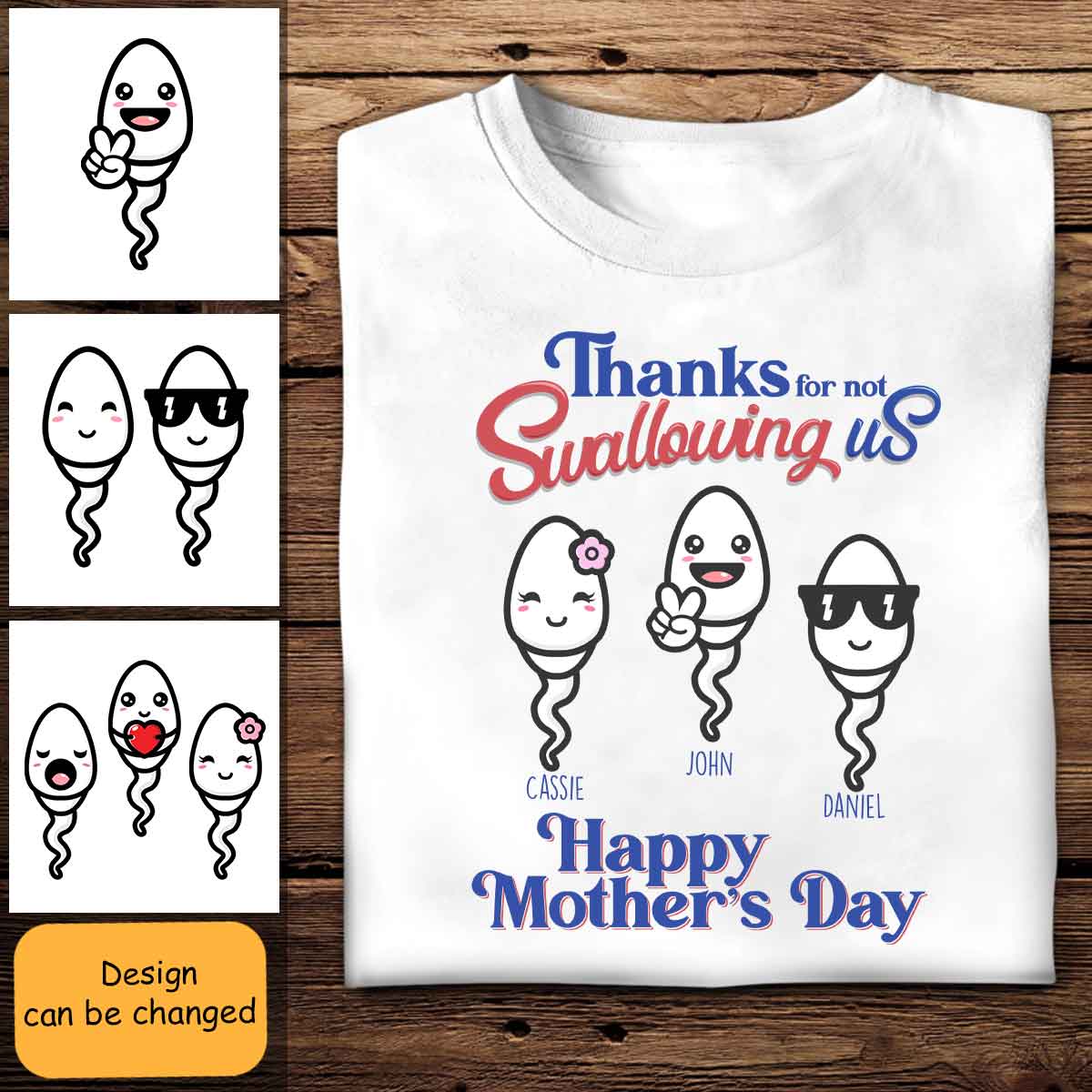 Thanks For Not Swallowing Us – Personalized Shirt – Mother’S Day, Funny, Birthday Gift For Mom, Mother, Wife Apparel – Gift For Mom