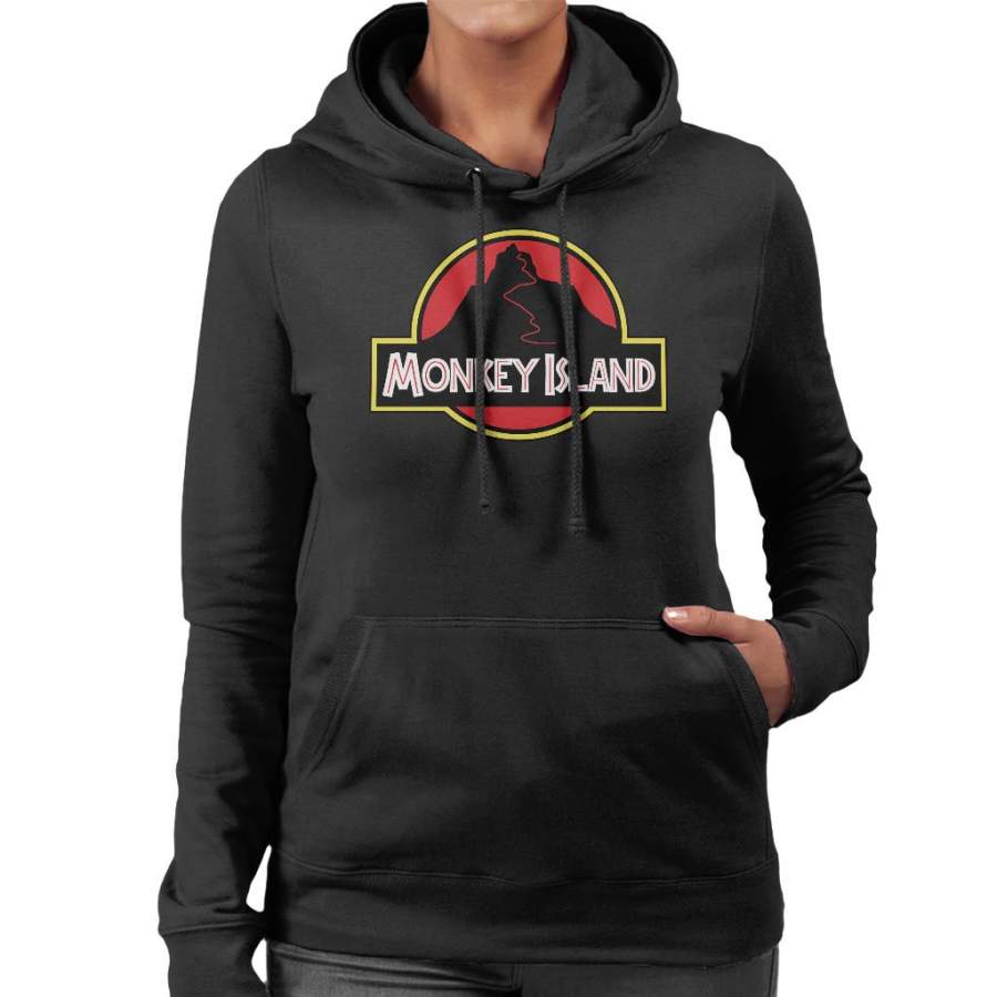 Monkey Island Jurrassic Park Logo Women’s Hooded Sweatshirt