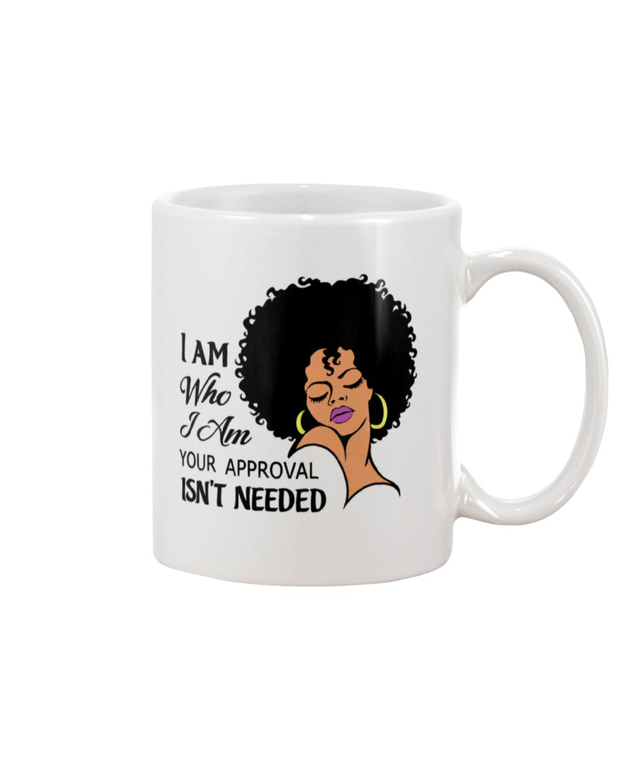 Black Queen Lady Curly Natural Afro African American Ladies White Mugs