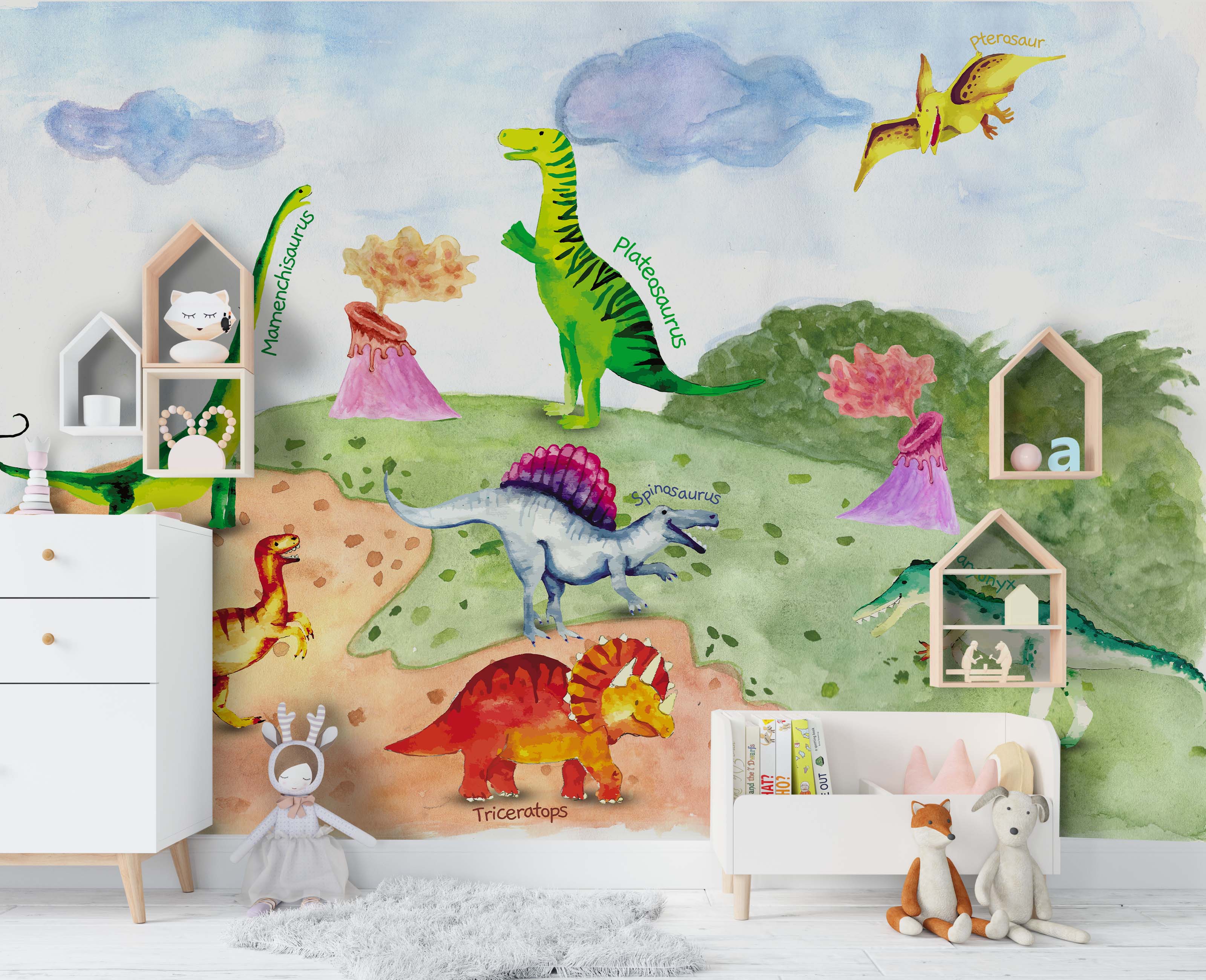 3D Dinosaur Pterosaur Wall Mural Wallpaper 42