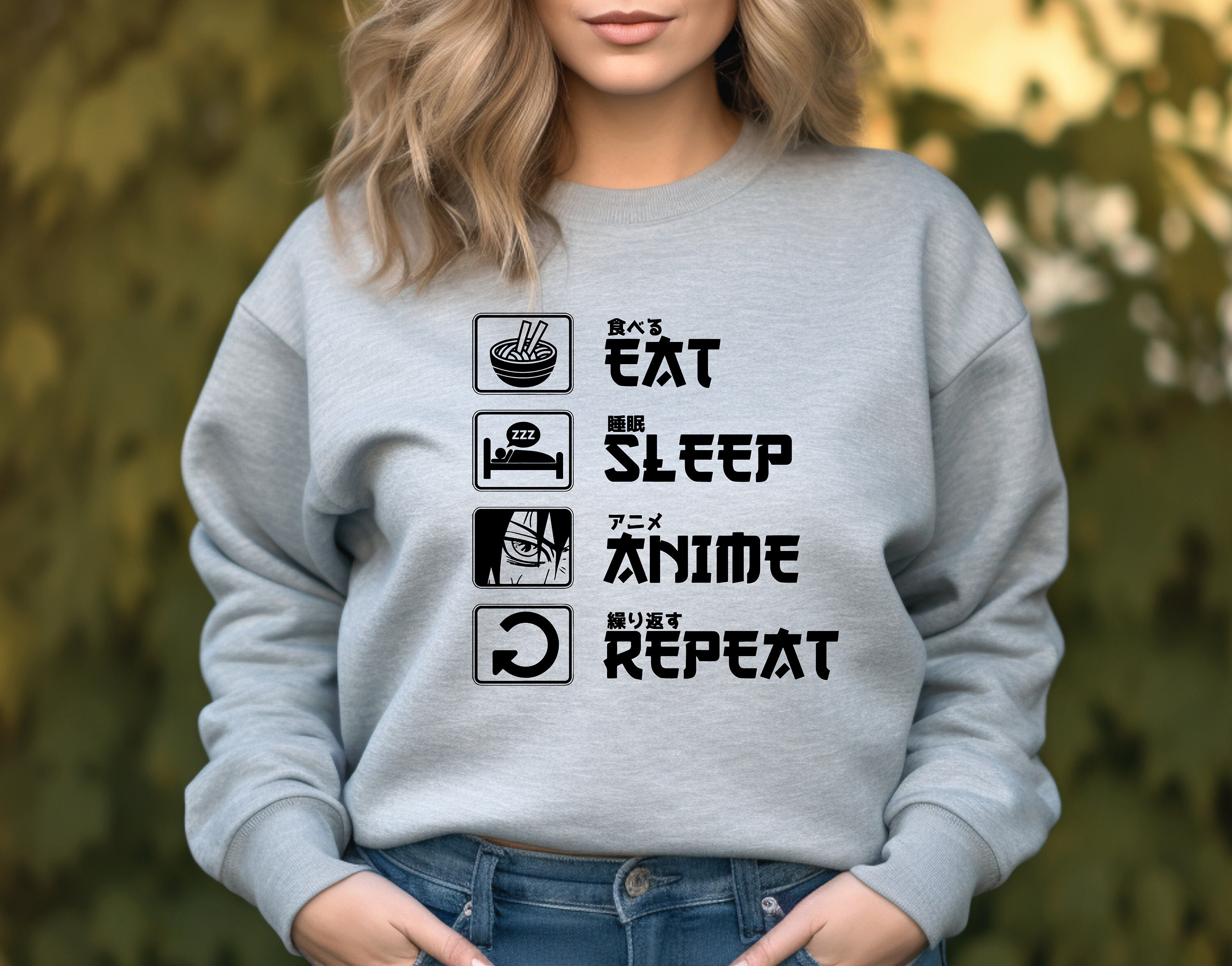 Eat Sleep Anime Repeat Sweatshirt, anime hoodie, anime clothing, Anime Shirt, Japanese Anime Shirt, funny shirt, birthday gift, funny