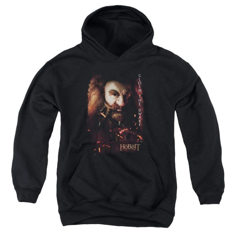 The Hobbit Gloin Poster Kids Youth Hoodie Black