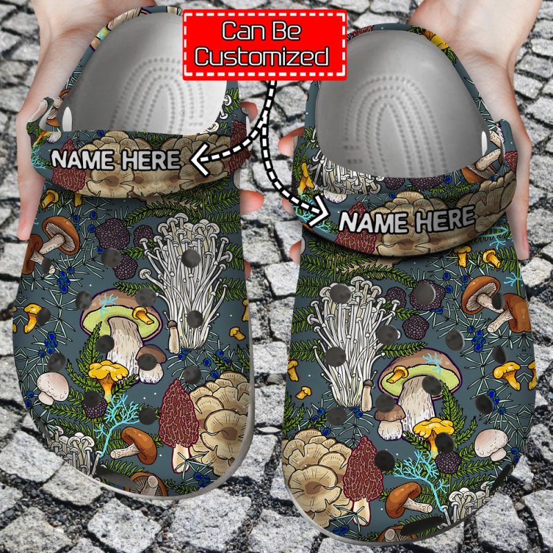 Gardener – Mushroom Collection Pattern Clog Shoes For Men And Women